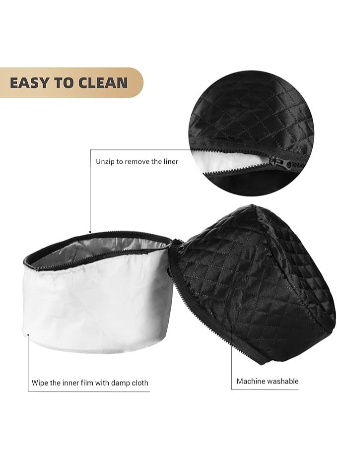 DUNISO Hair Steamer for Natural and Black Hair,Home Use Thermal Heat Cap,Steamer Cap with 10-level Heats,Waterproof and Detachable,3 Timer Settings, Quick Heating for Oil Treatment,for Deep Conditioning Hair Care - Image 5